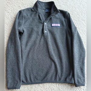 Vineyard Vines boys Harbor Fleece Quarter Snap